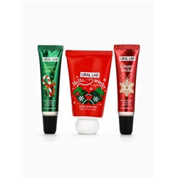 Новогодний подарочный набор косметики: крем для рук, бальзам для губ 2 шт., URAL LAB