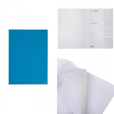 Тетрадь А4  48л клетка soft-touch "SoloMatte. Небесная лазурь" (092937) Хатбер