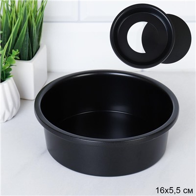 Форма для выпечки Круг со съемным дном 16х5,5 см / для Бенто-торта / RSD-15 /уп 60/ антипригарное покрытие/ 688667