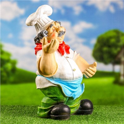 Садовая фигура из полистоуна «Повар», h=48 см