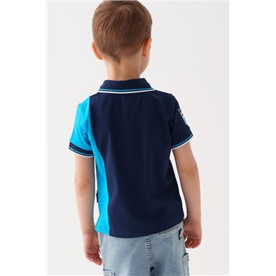 Джемпер трикотажный с воротником поло для мальчиков PLAYTODAY, 1239634