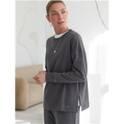 Джемпер из облегченного футера  с эластаном