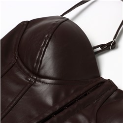 Корсет женский кожаный MIST, размер XS, коричневый