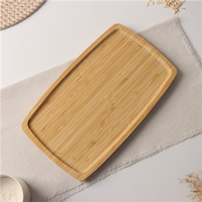 Блюдо для подачи Доляна Striata, 30×18 см, бамбук