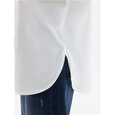 Рубашка женская с разрезами MINAKU: Casual Collection, размер 42, белая