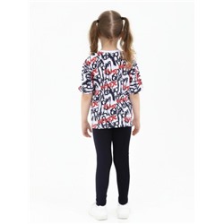 Костюм футболка - легинсы 33065 (Синий_буквы)