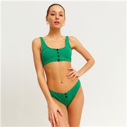 Купальник раздельный на пуговицах женский MINAKU, размер 48, зелёный