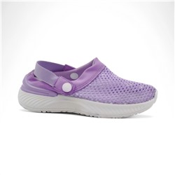 Сабо текстильные F7-11 фиолетовые п/п