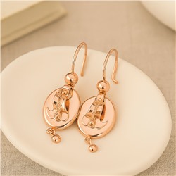 Серьги самовары ювелирная бижутерия коллекция "Дубай" покрытие позолота, арт.215.527