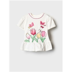 Джемпер детский трикотажный для девочек (футболка)