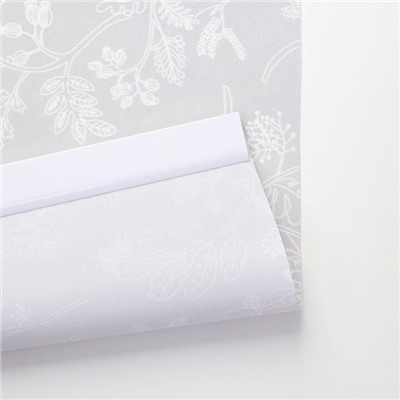 Штора рулонная «Цветенье», 90×200 см, с учётом креплений 3.5 см, серая