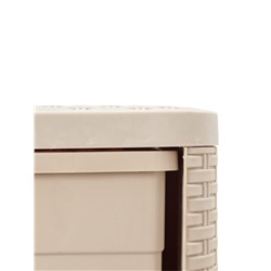 УЦЕНКА Комод 4-х секционный 37.5×36×83 см «Плетенка», цвет слоновая кость