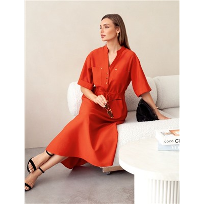 Платье-рубашка из плотного лиоцелла