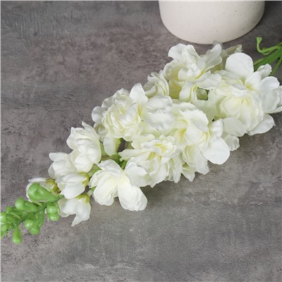 Цветок искусственный Дельфиниум 22 цветка белый 86 см / A56 /уп 300/