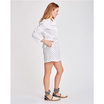 Шорты женские в сердца MINAKU: Enjoy, белые, размер 42