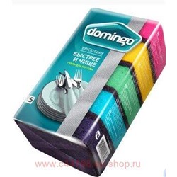 Чистюля Губка для посуды Доминго для посуды Брик 5 шт П0401