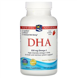 Nordic Naturals, ДГК, со вкусом клубники, 180 мягких таблеток