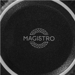 Миска Magistro Line, 850 мл, d=15 см, фарфор, чёрная