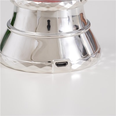 Лава лампа «Снеговик» LED 3хААА, USB серебро 6.5×8×23.7 см