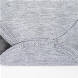 Боди детское «Крошка Я» Mery Xmas, рост 62-68 см, серое