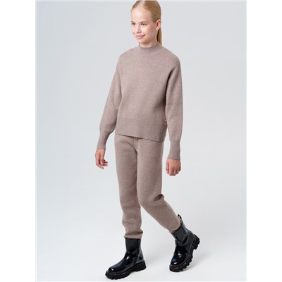 Комплект трикотажный для девочек: джемпер, брюки