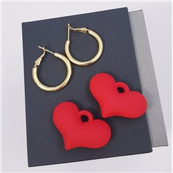 Серьги Fashion, красные, 37609, арт.606.438