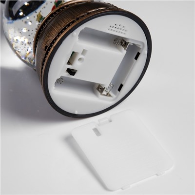 Светодиодная фигура «Фонарь с Дедом Морозом» 11×19×11 см, пластик, батарейки ААх3 (не в комплекте), USB, свечение тёплое белое