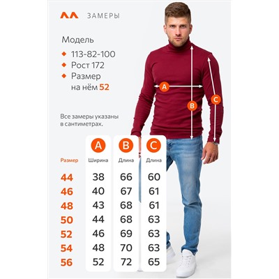 Мужская водолазка из рибаны Happyfox