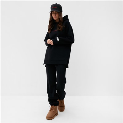 Джоггеры женские MIST Cozy style, чёрные, размер 50