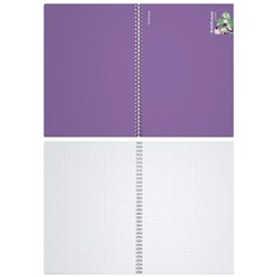 Тетрадь А4  80л клетка на спирали пластиковая обложка 63432 "Manga" фиолетовый ErichKrause