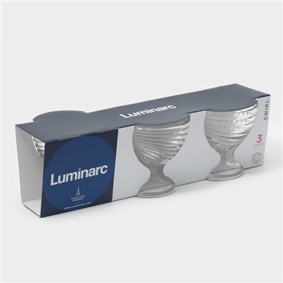 Креманки Luminarc «Свирл», 300 мл, набор 3 шт., стекло, прозрачные
