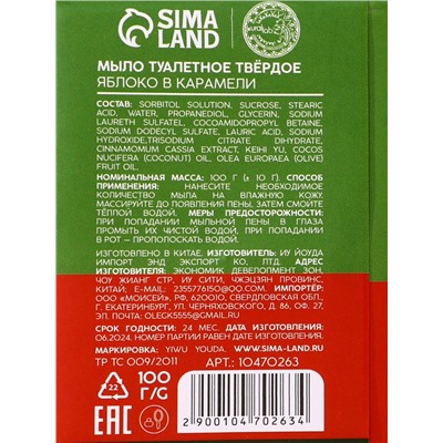 Новогодний подарочный набор косметики «Уют и тепло»: мыло для рук кусковое 100 г и мочалка для тела, URAL LAB