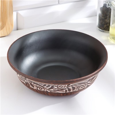 Блюдо для запекания «Ангоб», 550 мл, 11×16 см, красная глина