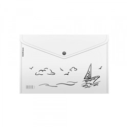 Папка с кнопкой  А4 180мкм 63499 Clear Transport ErichKrause