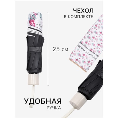 Зонт механический The flower, эпонж, 4 сложения, 8 спиц, R=48/56 см, d=96 см, МИКС