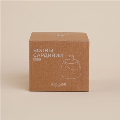 Сахарница SL Home «Волны Сардинии», 280 мл, 10.5×7 см, фарфор, бежевая