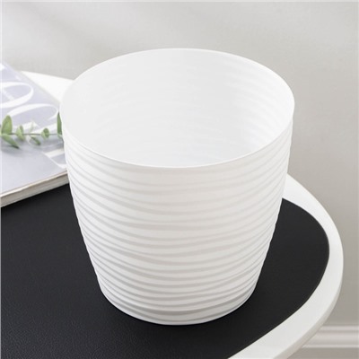 Горшок для цветов с поддоном «Дюна», 3 л, пластиковый, белый