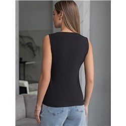 Топ из премиального хлопка с эластаном