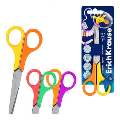 Ножницы детские для ЛЕВШЕЙ 125 мм FunCut Space Animals для левшей 60864 ErichKrause