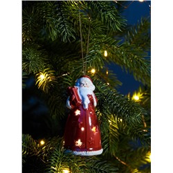 Светодиодная подвеска «Дед Мороз», 9.6×5.1×5.1 см, 1 LED, от батареек LR44×3, свечение тёплое белое