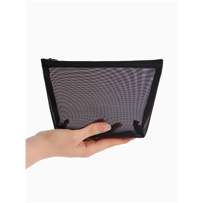 Косметичка Classic, сетка, на молнии, чёрная