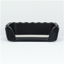 Туалет для собак с высокими бортами и съемной сеткой 38×36×12 см, чёрный