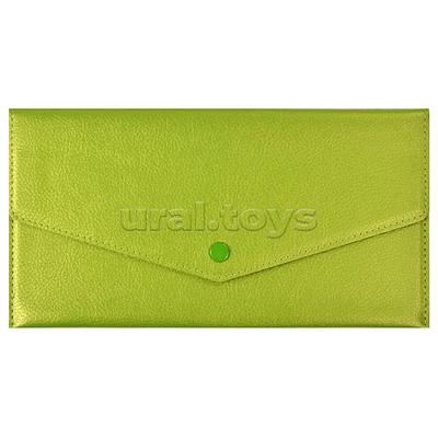 Органайзер-папка д/путешествий Наппа салатовый металлик (227х110 мм)