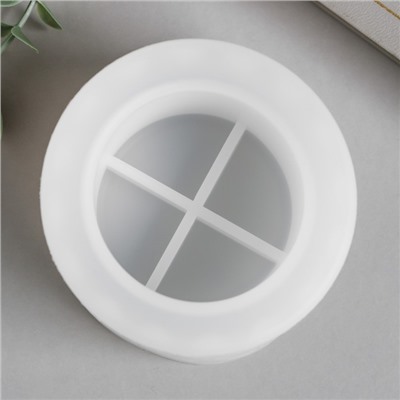 Молд силиконовый «Подсвечник цилиндр с кругами» 8.5×8.5×8.5 см