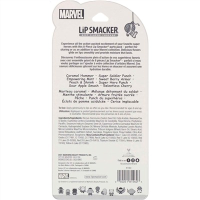Lip Smacker, Набор бальзамов для губ Marvel Avengers, Party Pack, 8 штук