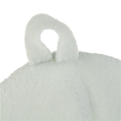 Шапка для бани и сауны, полиэфир 70%, шерсть 30%, белая