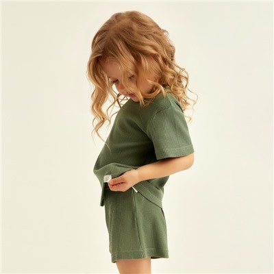 Пижама детская SL HOME, размер 36 (134-140 см), оливковая