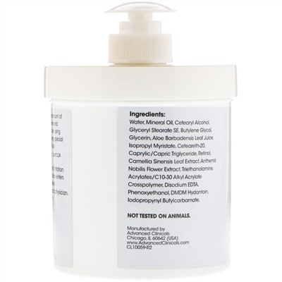 Advanced Clinicals, Retinol, укрепляющий крем с улучшенной формулой, 454 г (16 унций)