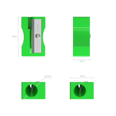 Точилка пласт. 1 отв. UNITY NEON цв.ассорти (54037)