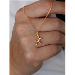 Подвеска из золочёного серебра - Собака п075з